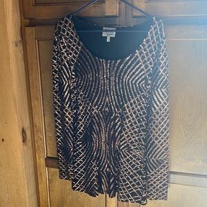 Elegant Black and Gold Women's Blouse